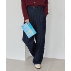 ジーンズ デニム デニムパンツ タックワイドデニム レディース