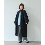 コート アウター コットンウールカシミアボア　コクーンコート レディース