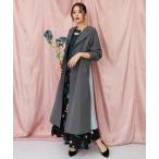 トレンチコート コート 「FONT LAB」バイカラーリブスリーブコート レディース