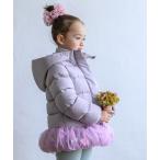ショッピングバルーン ダウン アウター お花とリボンのバルーンコート(フードが取れる)(140・150cm) キッズ 子供服 女の子