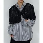 ショッピングケープ ニット セーター 「HERITANOVUM」クロシェットケープ レディース