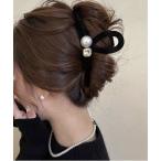 ヘアクリップ 「 ammy. / エイミードット 」 パール ビジュー デザイン ベロア ヘアクリップ