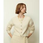 カーディガン カシミヤブレンドファー加工カーディガン レディース