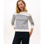 ニット セーター ゴールドボタンスウェット レディース