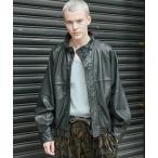 ショッピング革 革ジャン ライダース シープ レザー ウォッシュド スタンド ブルゾン メンズ