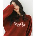 ニット セーター ジャガードロゴニット　599316 レディース