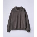 ショッピングused ポロシャツ 「SLICK/スリック」Used Print Fleece Half Zip Polo/ユーズドプリントハーフジップポロ メンズ レディー