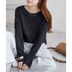 tシャツ 生地シャーリングロングスリーブ レディース