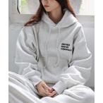 ショッピングアンドミー パーカー 裏起毛ロゴ刺繍ANMEスウェットパーカー レディース メンズ