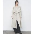 トレンチコート コート 「tageechita」レイヤードデザイン ドレープネック オーバートレンチコート レディース メンズ