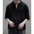 「CALLNE」 半袖ニット M ブラッ