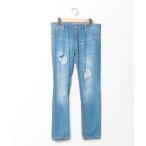 [JOURNAL STANDARD relume] повреждение обработка Denim брюки MEDIUM голубой женский 