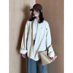 ショッピングシャツ ブラウス シャツ カーブヘムオーバーシャツ レディース