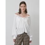 ショッピングオフショルダー ブラウス シャツ オフショルダー2WAYシャツ レディース