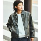 ショッピングライダース ブルゾン アウター FREAK’S STORE/フリークスストア レザレット ジップ ライダースジャケット / LEATHERETTE RIDERS