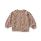 トレーナー  「ジュニア対応」袖ふんわり総柄トレーナー キッズ 子供服 女の子