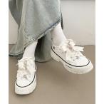 ショッピングデコ スニーカー 軽量厚底 デコチャーム付 カットオフ キャンバス スニーカー 5433 レディース