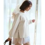 tシャツ 「VERY掲載/洗える」コットンエアーダンボール サイドジップ カットソー レディース