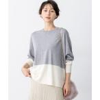ニット セーター 「洗える」ウーステッドウール カラーブロック ニット レディース