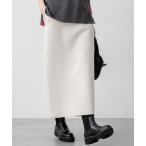 スカート 「洗える」コットンエアーダンボール Iライン スカート