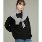 ニット セーター サイドスリットハイゲージプルオーバー レディース