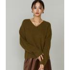 ショッピングスパンコール ニット セーター スパンコールVネックニットプルオーバー レディース