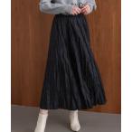 スカート ワッシャーマットサテンスカート