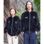 ショッピングスカジャン スカジャン VELOUR SOUVENIR JACKET/THRASHER スラッシャー ベロア スーベニアジャケット ブルゾン 刺繍 フレイムロゴ