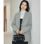 ジャケット テーラードジャケット 「size SHORTあり」ウーリー テーラード ジャケット レディース