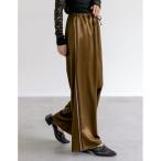 ショッピングリエディ パンツ サテンサイドラインドロストパンツ レディース