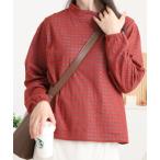 tシャツ BRODIAEA 接結ギンガム ハイネックプルオーバー日本製 レディース