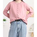 カーディガン Anna Nicola スナップボタン クルーネックカーディガン レディース