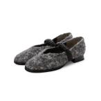 ショッピングバレエシューズ バレエシューズ パンプス Vカットシャーリングストラップフラットシューズ