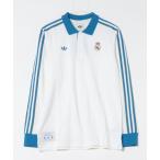 tシャツ adidas アディダス M REAL MADRID T POLO LS ロングスリーブ JN3065 WHITE/BLUE メンズ