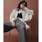 ブルゾン アウター フェイクスウェードクロップドブルゾン レディース