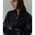 ジャケット テーラードジャケット フェイクレザーブルゾン / Faux Leather Blouson レディース