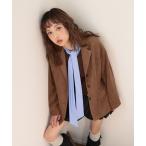 ジャケット テーラードジャケット 「ＳＥＴＵＰ対応」スウェードテーラードジャケット レディース