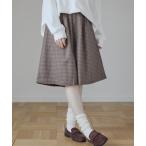パンツ チェックマニッシュハーフパンツ レディース