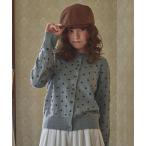 カーディガン 「Unblend」ドット柄ジャガードニットカーディガン レディース