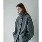 ショッピングBY ステンカラーコート コート ウールヘリンボンステンカラーコート レディース