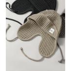 キャップ 帽子 ハミルトン ウール ガーター フライトキャップ メンズ