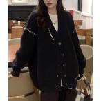 ショッピングロングカーディガン カーディガン ステッチニットカーディガン レディース