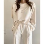 セットアップ 長袖トップスワイドパンツセットアップ レディース