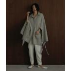 [ETRE TOKYO] вязаный пончо FREE серый женский 