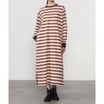 ショッピングジムフレックス ワンピース Gymphlex | オンブレボーダー クルーネックワンピース WOMEN