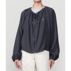 ショッピングジムフレックス ブラウス シャツ Gymphlex | ギャザー ショートジップシャツ WOMEN レディース