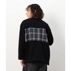 tシャツ チェック切り替え プルオーバー メンズ レディース