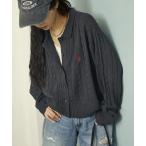 ショッピング韓国 カーディガン U.S. POLO ASSN. × PUBLUX/ユーエスポロアッスン ケーブルニット ポロ カーディガン　限定展開 レディース