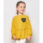 ショッピング女の子 tシャツ 「ジュニア対応」ワッフルペプラムハートモチーフTシャツ キッズ 子供服 女の子