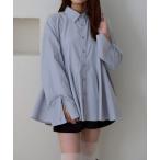 ブラウス シャツ 「apres jour clair」袖リボンペプラムチュニックシャツ レディース